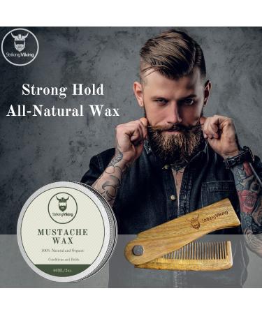 Striking Viking Mustache Wax & Folding Comb Bundle - Premium Grooming Set - Buy Online on SooperMarket.com