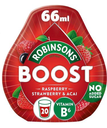 Robinsons Mini Squash No Added Sugar Low Calorie 6x66ml Raspberry strawberry & acai Raspberry strawberry & acai 11 ml (Pack of 6) - Buy Online on SooperMarket.com