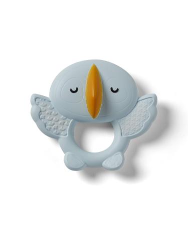 Infantino Squeeze & Teethe Textured Pal Puffin - Soft  Easy to Hold  Made from All-Natural Rubber