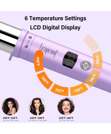 5 in 1 Curling Wand Set with Interchangeable Barrels for Wavy Hair Styling | LCD Display & Temperature Adjustment | Gifts for Women - Buy Online on SooperMarket.com