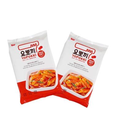 Yopokki rice cake double pack sweet & sour in the bag - Korean Instant Rice Cake Pouch - Tteokbokki Korean rice cake - Sweet & Spicy - OG Asia - 2x 140g Sweet & Sau Pack