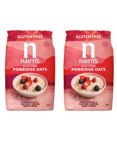 x2 Nairn's Gluten Free Real Porridge Oats 450g - The Ultimate Organic Gluten-Free Breakfast Experience
