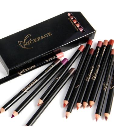 12 Color Set Ultra-Fine Waterproof Lip Liner - Durable & High-Pigment Lip Pencil for Perfect Lips - Buy Online on SooperMarket.com