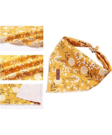 Lionet Paws Flower Dog Bandana | Triangle Bibs Scarf for Dogs | Girl Boy Gift | Small Medium Large Sizes - Buy Online on SooperMarket.com