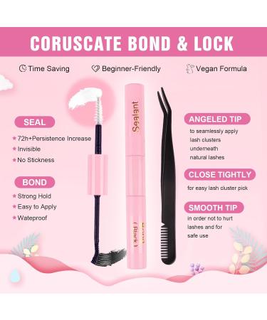 Parriparri DIY Lash Extension Kit - 120Pcs Individual Lashes with Bond and Seal | Cluster Lashes Applicator | Volume Eyelash Extensions Kit for False Eyelashes DIY at Home (8-16MM MIX) - Buy Online on SooperMarket.com