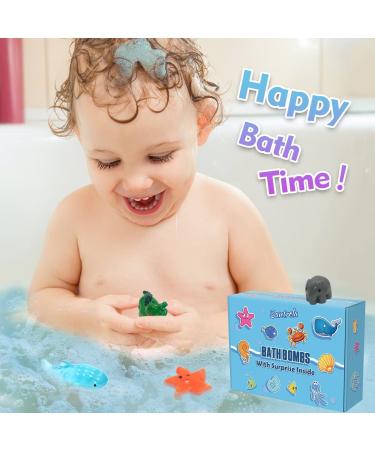 Shell Kids Bath Bombs Gift Set with Surprise Toys - Handmade Bubble Bath Fizzes for Children - Perfect for Birthday, Christmas & Party Favor - Buy Online on SooperMarket.com