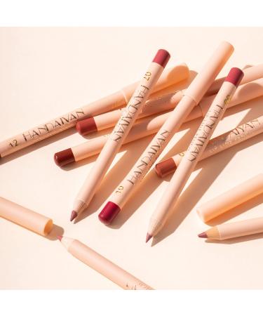 12-Piece Matte Lip Liner Pens Set - Long-Lasting & Creamy | Natural Lip Makeup Pencils - Buy Online on SooperMarket.com