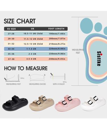 Sistke Children's Flip-Flop Slippers | Summer Bathing & Shower Slides for Girls | Black 27/28 EU Beach Sandals - Buy Online on SooperMarket.com