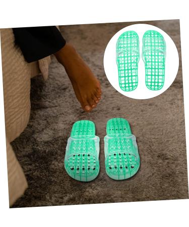 MAGICLULU 2 Pairs Slippers Quick Drying Shower Slippers Green Home Indoor Slippers Non Dorm Shoes Gym Foot Spa Soak Tub Shower Footware Massaging Travel Pvc Household Plastic Barrel 28x10.3cm 11x5pcs Greenx5pcs - Buy Online on SooperMarket.com
