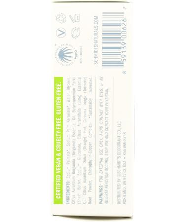 Schmidt's Bergamot + Lime Deodorant - Fresh & Invigorating 3.25oz - Buy Online on SooperMarket.com