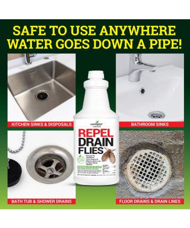Covington Drain Fly Repellent | Eliminate Drain Flies in Kitchen & Bathroom Sinks | Effective Drain Fly Treatment - Buy Online on SooperMarket.com
