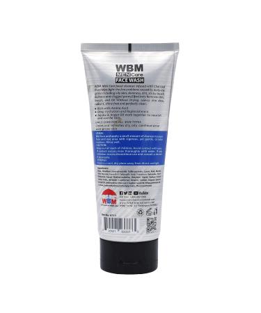 WBM Care Men Deep Cleanse Charcoal Face Wash - Daily Facial Cleanser for All Skin Types | 5.29 Oz | International Shipping - Buy Online on SooperMarket.com