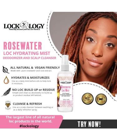 Lockology Rosewater Hair Mist for Locs & Sisterlocks - Moisturizing Spray with Pure Rose Water - Buy Online on SooperMarket.com