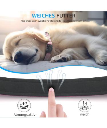 Airtag Dog Collar - IP68 Waterproof Reflective Apple AirTag Keeper for Medium-Sized Dogs (Pink S) - Durable & Stylish - Buy Online on SooperMarket.com