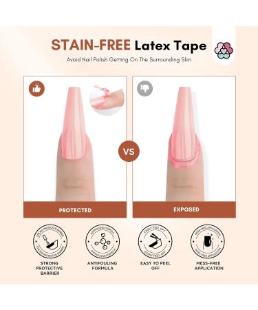 Saviland French Nails Stamp Kit - 10 Partly French Nail Stamps Gel Polishes Latex Band & Replaceable Head - Ideal for Stunning Nail Art - Buy Online on SooperMarket.com