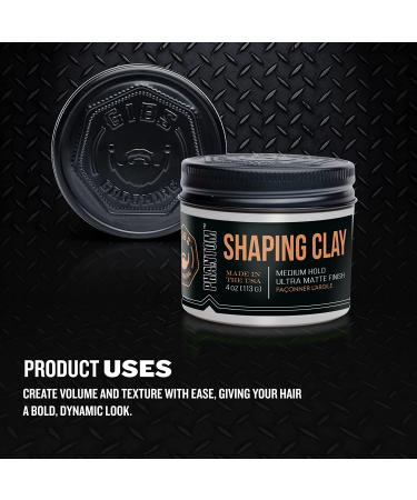 GIBS Shaping Clay Phantom 4oz - Medium Hold, Ultra Matte Finish, Water-Based Styling Clay for Soft and Natural Looks - Buy Online on SooperMarket.com