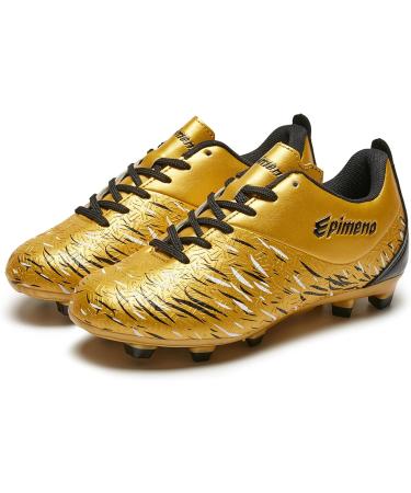 Buy Epimeno Soccer Shoes for Young Girls | Outdoor Firm Ground Cleats | Gold Metallic | Perfect for Children & Adolescents | EU Size 30 - Buy Online on SooperMarket.com