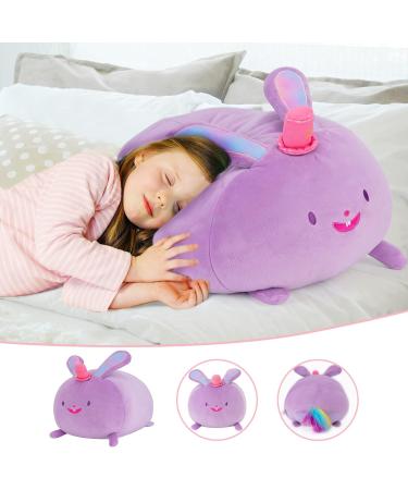 Mewaii 16'' Soft Bunny Plush Pillow - Fluffy Squishy Rabbit Toy for Adults and Kids (Purple, 16in) - Buy Online on SooperMarket.com