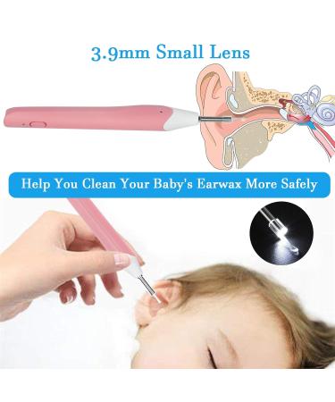 3.9mm Otoscope Ear Endoscope for Ear Wax Removal | 6-Light Ear Inspection Camera HD Waterproof Ear Scope for Kids and Adults | Pink | Compatible with Android iPhone - Buy Online on SooperMarket.com