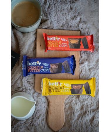 Bett r Bio Peanut Butter Cups. 100% Vegan Gluten free and Lactose free - 12 x 39 g Bett'r Bio Peanut Butter Cups - Buy Online on SooperMarket.com