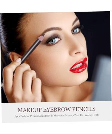 BELLIFFY 8pcs Black Pencils Pencil Makeup Eyebrow Pencils Sharpener Eyebrow Pencil Wooden 1 count (Pack of 1) Coffee - Buy Online on SooperMarket.com