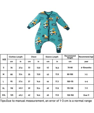 ZIGJOY Toddler Sleeping Bag 1.5 TOG | 100% Cotton Sleep Sack for 2-4T Baby | All Year Round Footed Baby Sleep Bag - Rabbit Design - Buy Online on SooperMarket.com