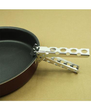 Cyberone Aluminum Pot Gripper for Outdoor Cooking | BBQ Pan Holder for Camping Picnic | Hot Dish Plate Lifter Clip Clamp - 4.9 Length | 1pc - Buy Online on SooperMarket.com