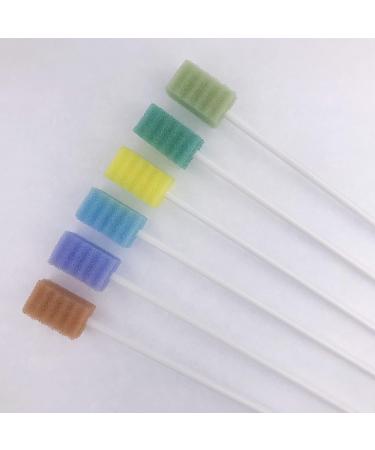 KEYWAYCARE Disposable Oral Swabs - 360 Pcs Individually Wrapped Sponge Toothettes for Dental Care - Zigzag Wave Shaped, 6 Color Multi-Color Soft Foam Swabsticks - Buy Online on SooperMarket.com