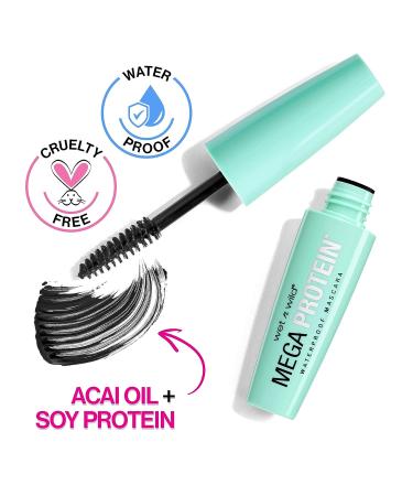 Wet n Wild Mega Protein Waterproof Mascara Very Black 0.21oz - Long-Lasting Lashes - Buy Online on SooperMarket.com