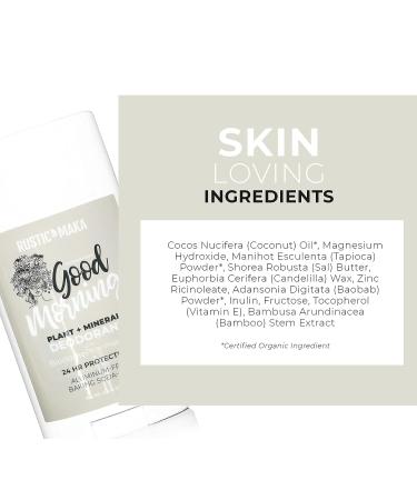 Rustic MAKA Natural Deodorant - Good Morning | Aluminum & Paraben Free | Odor-Neutralizing | Vegan & Cruelty-Free - Buy Online on SooperMarket.com