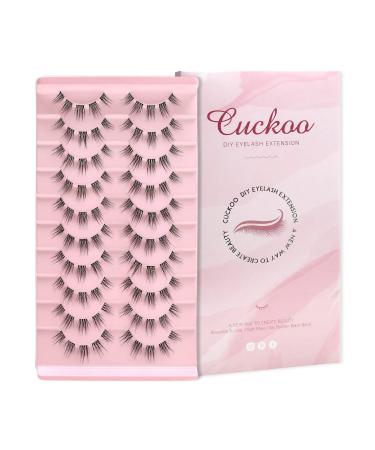 Cuckoo DIY Eyelash Extension Individual Lash 100 Clusters Volume Lashes Set  3D Effect Glue Bonded Band Individual Lashes  False Eyelashes Extension Natural Look