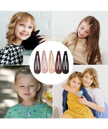 30 Matte Snap Hair Clips 1.9x0.55 Inch Metal Hair Clips Colorful Matte Hair Clips for Women Girls and Fine Hair (5 Colors) - Buy Online on SooperMarket.com