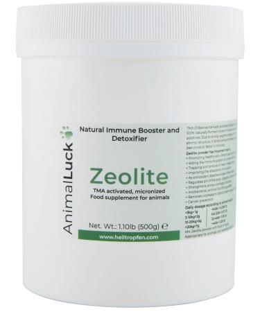 Heiltropfen Zeolite Powder for Animals | 1.1 Pound - 500 g | Food Supplement for Pets | Clinoptilolite | Activated | AnimalLuck
