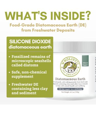 Wholistic Pet Organics Diatomaceous Earth Wormer 4.5 oz - Buy Online on SooperMarket.com