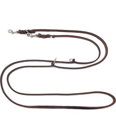 Adjustable Double Linen Dog Liner for Small & Large Dogs - 2m Dark Brown | Durable & Versatile Leash - Buy Online on SooperMarket.com