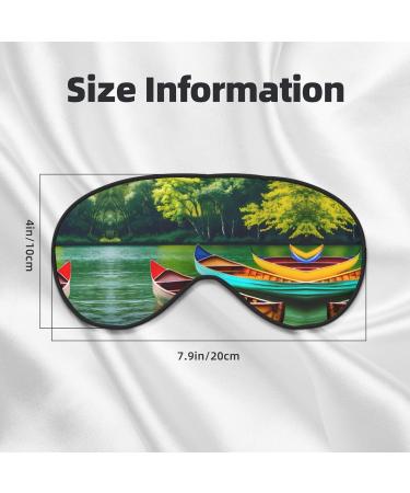 Lake with Boats Canoes Soft Sleep Eye Mask - Breathable Travel Eye Patch for Women | Relax & Unwind - Buy Online on SooperMarket.com