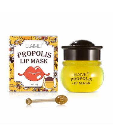 2pcs lip mask bee balm honey pot moisturizing honey lip mask propolis fading lip lines