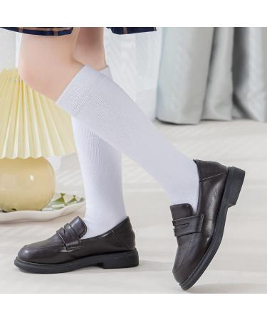 Girls Knee High School Uniform Socks 3-Pack - White - Ages 5-7 - Buy Online on SooperMarket.com