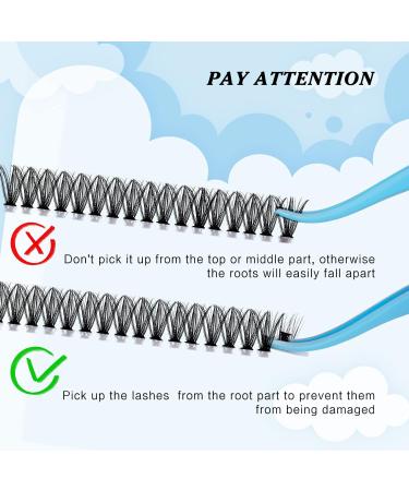300 Pcs Individual Lash Clusters 9-16mm Mix Length DIY Extension - Dramatic Volume & Easy Self Application at Home - C-Mix 50D - Buy Online on SooperMarket.com