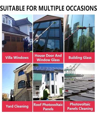 photovoltaic cleaner window cleaning pole 3.6m-10.8m Window Cleaning Telescopic Pole Water Fed Extendable Brush Suitable For Cleaner Conservatory Roof Photovoltaic Panel Cleaning Photovolta 3.6m/11.8ft - Buy Online on SooperMarket.com