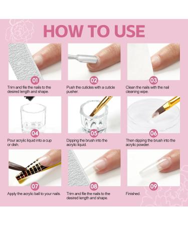 Coscelia Pink Acrylic Powder 2g Professional Acrylic Nail Powder Polymer for 3D French Nail Manicure Extension Nail Carving Beauty Gifts Long-Lasting No Need Nail Lamp Color-ya03-021 - Buy Online on SooperMarket.com