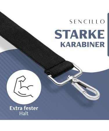 Sencillo Y-Shape Black Suspenders for Men with Carabiner - Stylish & Durable International Shipping - Buy Online on SooperMarket.com