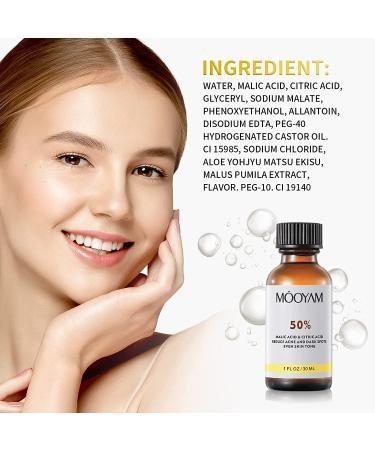 50% Citric Acid Peeling Serum for Face | Skin Peel Solution for Dark Spots & Acne | Exfoliating Chemical Peel 30ml - Buy Online on SooperMarket.com