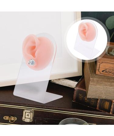 KALLORY Silicone Ear Jewelry Tools Set - 3 Pieces Rubber Ear Models for Piercing Kit - Reusable & Soft - Complexion - 11.5x7.5cm - Buy Online on SooperMarket.com