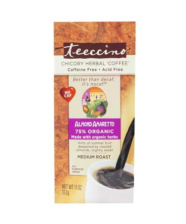 Teeccino Almond Amaretto Herbal Coffee - Medium Roast, Caffeine-Free, 11 oz (312 g) - Buy Online on SooperMarket.com