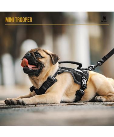 Oneigris Dog Harness & Leash Set | Mini Trooper Puppy Dishes for Extra Small to Medium Dogs - Black XS - Buy Online on SooperMarket.com