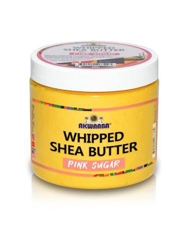 AKWAABA Whipped Shea Butter (Pink Sugar) 12 oz - Natural Body & Hair Moisturizer with Raw Shea Butter - Rich in Vitamins A and E - Buy Online on SooperMarket.com