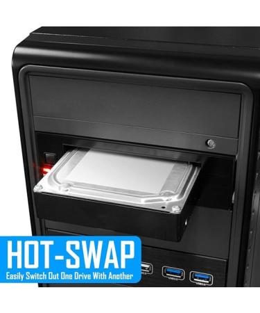 Kingwin Universal Hot Swap Mobile Rack for 2.5 or 3.5 SSD/HDD - Tray-Less SATA Backplane Enclosure - Buy Online on SooperMarket.com