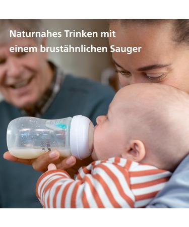 Philips Avent Natural Response Baby Bottles 260ml with AirFree Valve - BPA-Free for Newborns | Elephant Motif (SCY673/81) - Buy Online on SooperMarket.com