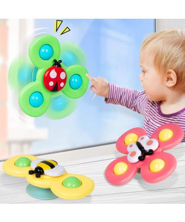 NARRIO Suction Cup Spinning Top Toy - Baby Gifts Idea Multicolored
